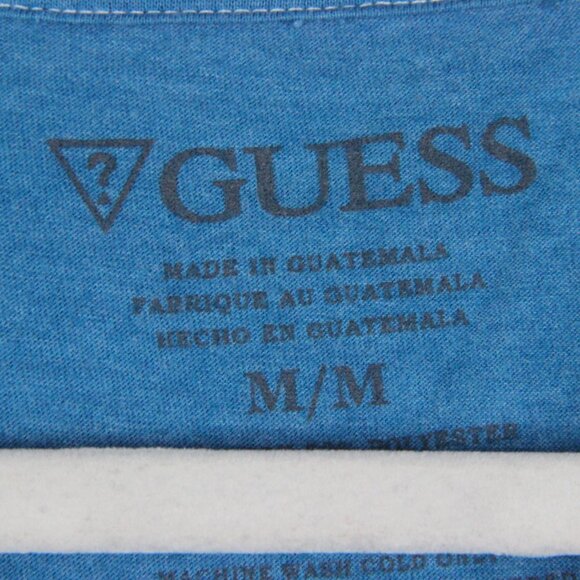 BUNDLE, 2 Guess, Shirts, Tees, Men's M, 1 White and 1 Blue - Picture 5 of 6